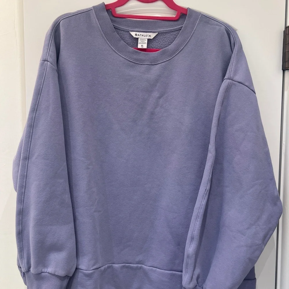 Athleta Lavender Retroplush Crewneck Women’s (XL) Sweatshirt - Picture 2 of 15